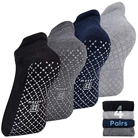 unenow Calzini antiscivolo unisex con cuscinetto, per yoga, pilates, casa e ospedale
