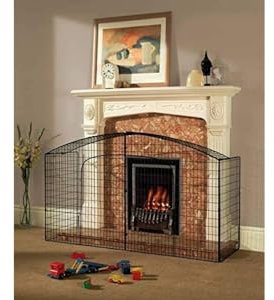 Babylo Premier Pare-feu pour feu jusqu'à 133 cm de large – Noir