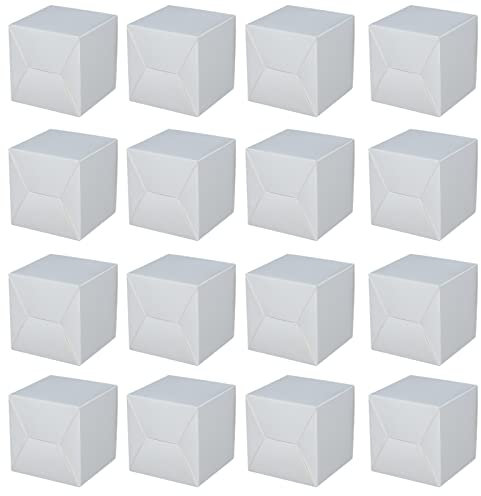 50 Stück Geschenkboxen, Geschenkboxen aus Kraftpapier ,Pappschachteln mit Deckel, Einfach Aufzubauen ,Gelten Geschenkbox Quadratisch für Geschenke, Party, Geburtstag, Hochzeit(Weiß)