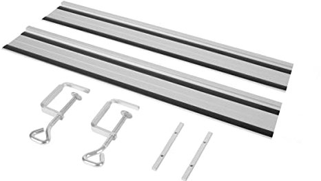 VONROC Juego de rieles guía para sierras circulares y de inmersión compactas - 2x500mm (1000mm en total) - 2 piezas - Para S_CS503AC