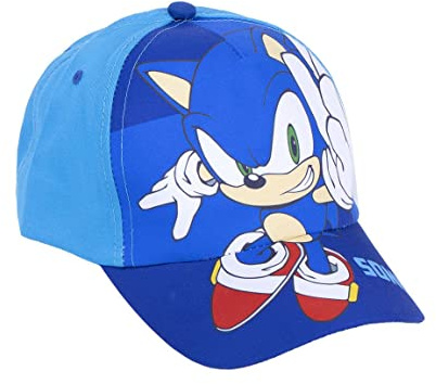 CERDÁ LIFE'S LITTLE MOMENTS Mixte Bébé Casquette Avec Visière Incurvée Sonic Chapeau Sonique À Bord, Bleu Et Rouge, Taille Unique EU