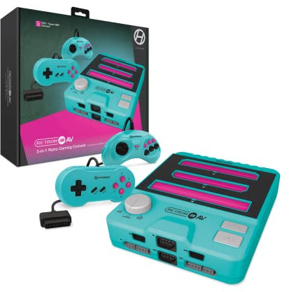 Hyperkin RetroN 3 AV Gaming Console for NES/Super NES (SNES) / Super Famicom/Genesis, 3 in 1 Console System with Controllers for Nintendo and Sega Genesis Games - (Hyper Beach)