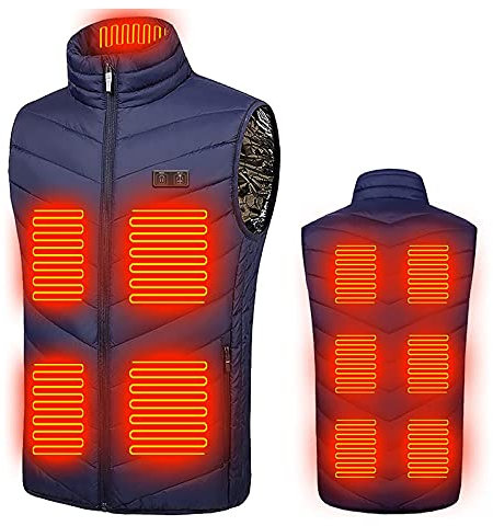 Battnot Beheizte Weste 11 Zonen, Männer Frauen Beheizte Weste, elektrische leichte Heizweste für Männer, Jagen/Wandern für beheizbare Jacke, Winterjacke Damen Herren
