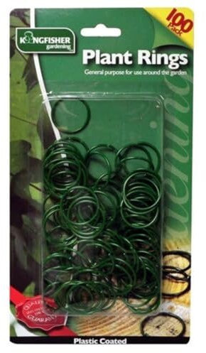 Concept4u 100 x Green Plant Rings Reusable Tie up Plants Soft and Flexible Wire Rings for Greenhouse Accessories, Vegetables, Flower, Potted Plant