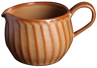 PWSHZ Trinkgläser Isolierte Kaffeetassen, Keramik-Kaffeetassen mit großem Griff for Latte, heißen Kakao, Tee, spülmaschinen- und mikrowellengeeignet Kaffeetassen (Color : Brown)