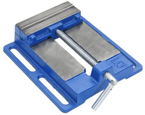 Tidyard Étau pour perceuse à Colonne Bleu 150 mm Fonte Style A