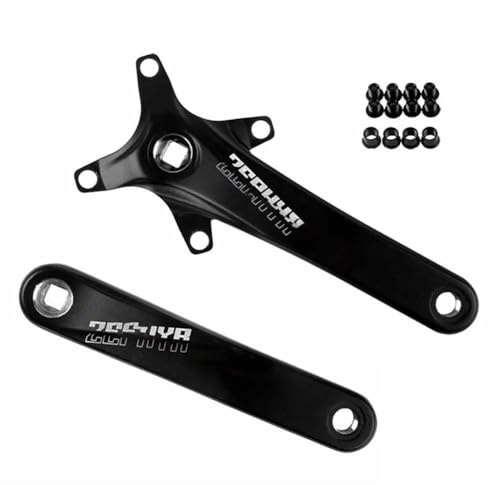 QUYCOIU 170/175mm Kurbelgarnitur Mountainbike Kettenradgarnitur Vierkantkonus 104BCD Aluminium-Legierung Linke Und Rechte Kurbelarm-Set 8/9/10/11/12 Gänge Leichtgewicht(175mm)