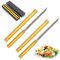 Coltello Da Frutta Portatile Multiuso Per Esterni Con Fodero,2 pezzi Mini Knife Stick,Coltelli Da Frutta Da Cucina Ultra Affilati,Coltello da Frutta Multifunzione in Acciaio Inossidabile(oro)