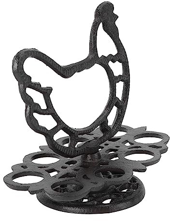 Cabilock Rejilla De Hierro para Huevos Puesto De Huevos Retro Soporte para Almacenar Organizador Cocina Estante De Hierro Fundido Almacenamiento Práctico