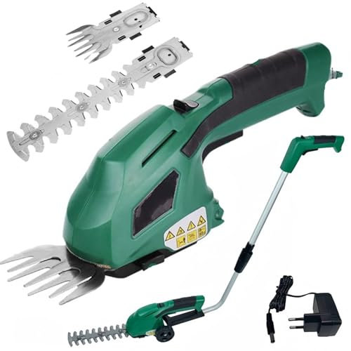 Taille-haie sans Fil à Perche, Coupe-haie 2 en 1 Longue portée avec poignée télescopique, Lames à Double Action, Verrouillage de sécurité, Batterie 2000 Mah et Chargeur pour Jardin, pelouse, arbustes