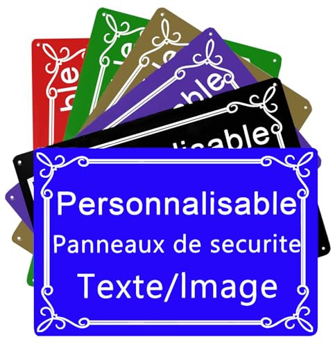 Panneaux de Sécurité Personnalisé-Personnalisable Sécurité Signalétique Intérieure/Extérieure-Pour Garage,Hôtel,Parking,Ecole, Abri de Voiture