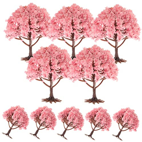 YARNOW 3 Sätze Architektonisches Baummodell Gebäude Bahnhof Zweig Bonsai Baum Mini-blumenmodellbaum Figuren Künstliche Pflanzen Fälschung Gefälschte Reben Vermehrung Abs 10 Stück * 3