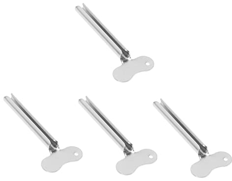 HAWILLOSCH 4piezas Exprimidor De Pasta De Dientes De Acero Inoxidable Exprimidor De Metal Para Herramienta Exprimidora Para Baño Diseño