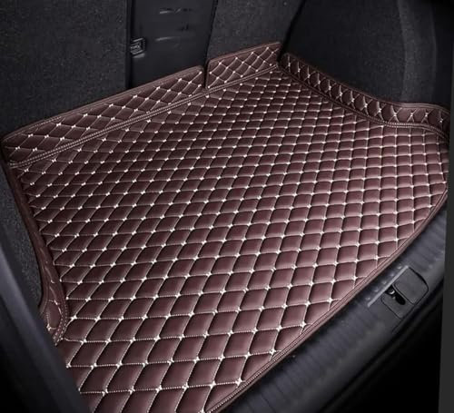 HENCHENH Auto Leder rutschfest Kofferraumwanne für Cupra Formentor 2020-2024-, Langlebiges Wasserdicht Kratzfest Kofferraummatte Schutzmatte ZubehöR,A/Coffee