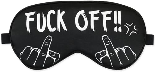 ds. Distinktiv stil satin-sovmask med rolig  Off långfinger-design lätt, ventilerande mörkläggningsmask för kvinnor och män