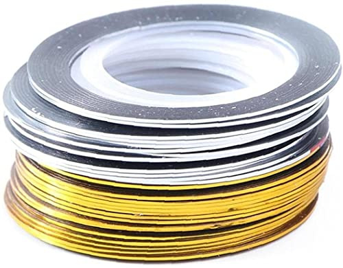 20 Rolls Gold Silver Striping Tape Line Nail Art Stickers Polish Transfer Nail Wire Foils Adhesive Decal Manicure DecorationUseful and Fashion