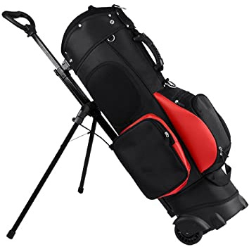 Lätt golfbag, Golfväska, multifunktionell lätt golfväska med hjul, att bära och resa