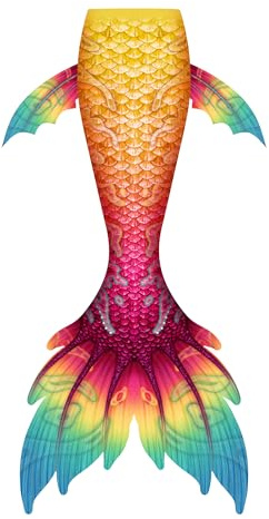 FOLOEO Meerjungfrau Flosse für Erwachsene – Monoflosse für Damen – Mermaid Tail zum Schwimmen – Meerjungfrauenflosse mit realistischem Design für Cosplay & Fotoshooting