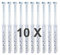 Fischer long shaft dowel SXRL 10 x 100 FUS with hexagon bolt 522720, fastening screw, galvanized frame dowel incl. approval, heavy-duty dowel, 10 pcs