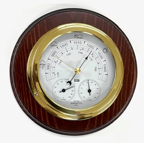 RELOJESDECO Nautische Wetterstation, Barometer, Hygrometer, Barometer, Wetterstation