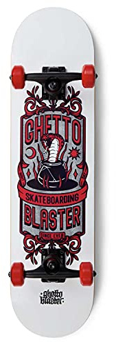 GHETTOBLASTER Skateboard 80x20 cm - Bambino - Adulto - Da Trick già assemblato - Tavola in Acero 7 Strati - Cuscinetti Abec 9 - Ruote 53