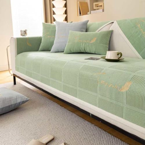 HLTQL Sofabezug 1 2 3 4 Sitzer Sofaschoner rutschfest Couchbezug L Form Waschbarer Dekor Perim Sofa Decken Sofaschutz Katze Hund Decke Doppelseitiger Gesteppter,#4-90x90cm