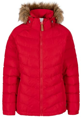 Trespass Nadina Women's Padded Hooded Casual Jacket Red in Size - 14