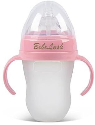 BebeLush Baby Bottle,Advanced Anti-Colic Baby Bottle Slow Flow,Breast-Like Teat,Baby Feeding Essentials,Newborn and up,BACSHIELD Antibacterial Technology,100% BPA & BPS Free,Gravity Ball (Pink)