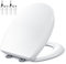Zuvo Toiletseat Soft Close (O-Shape, Quick Release) UK Standard Toilet Seat with Adjustable Hinges Anti-Slam Mechanism, White