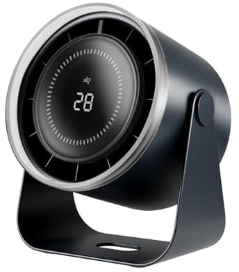 ROMANJOY Tisch-Ventilator, 3600mAh Akku, Ultra-leise unter 35dB, 1-100 Stufenlos Geschwindigkeit, 12 m/s Luftzirkulation, USB Lüfter, Aufhängbar für Schlafzimmer, Büro, Weihnachtsgeschenke