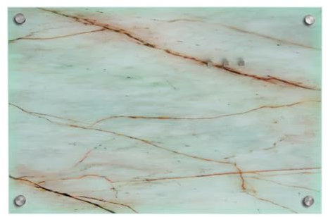 KARAT Magnettafel Magnetpinnwand Memoboard zum Beschriften - Notiztafel div. Designs - Tafel abwaschbar mit Halterung Magneten, MARBLE 40x60cm