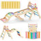 Toddler Climbing Frame Indoor, 9-in-1 Pikler Triangle Set, Foldable Kids Climbing Toys for Toddlers 1-3 Inside, Baby Jungle Gym, Montessori indoor playground, Jungle Gym, Large Wooden Pikler Set