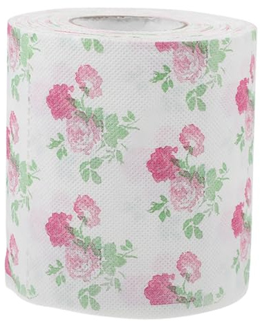 Holibanna Toilettenpapier Mit Rosenmotiv Bedruckte Papierrolle Dekoratives Badzubehör Weiches Einwegpapier Für Zuhause Und Reisen