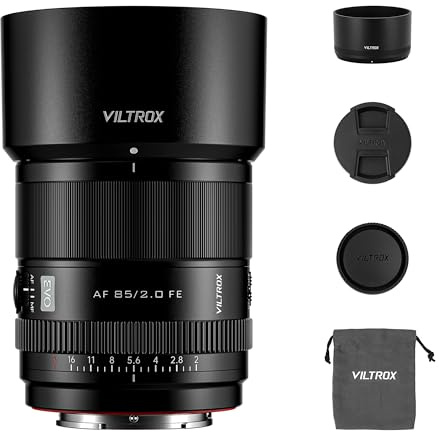VILTROX AF 85mm F2.0 EVO FE Full Frame Lens for Sony E Mount, 85mm f/2.0 Auto Focus Portrait Prime Lens Compatible with Sony a7RIV a9 a7RII a7RIII a7III a7C FX3 ZVE1 A1 a6600 a6700 a6400 ZV-E10