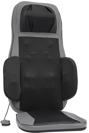 Massaggiatore multifunzione – grigio massaggiatore schiena collo spalle schiena schiena sedile massaggio rettangolo seduta DE