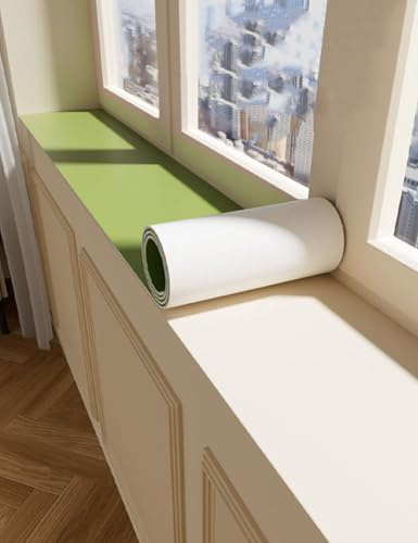 Aeovot Fenster Matte Fensterbank-Schutzmatte, 3,5mm rutschfeste Fensterbank Abdeckung Folie für Fensterbank Innen Küche Balkon, wasserdichte Schutzunterlage für Topfpflanzen(Grün,150x15cm/59x5.9in)