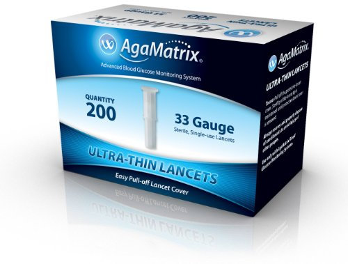 AgaMatrix Ultrathin Lancets 33G 200 Pack