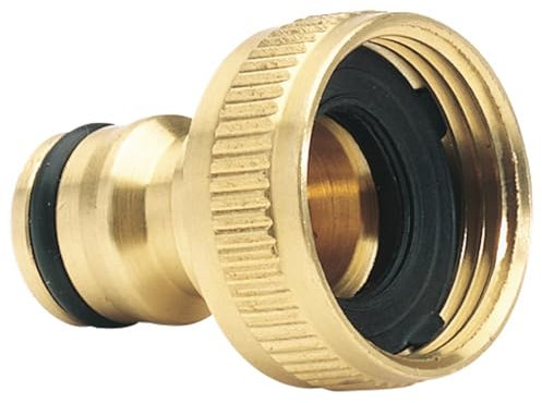 Draper 36198 Brass Garden Hose Tap Connector, 3/4, Gold