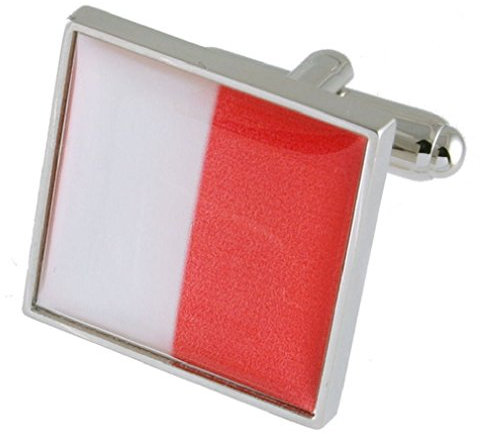 Select Gifts 925 Sterling Silber Alphabet erste Signal Flag Manschettenknöpfe Buchstaben H