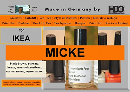 Färgpenna lackpenna touch-up-penna för IKEA MICKE svartbrun