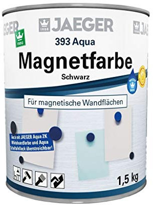 Jaeger 393 Aqua Magnetfarbe schwarz 1,5 kg für magnetische Funktionswände