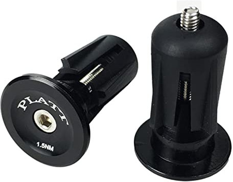 PLATT Fahrrad Lenkerstopfen Aluminium Lenker Endkappen Bar End Plugs für Fahrrad,MTB, Rennrad (1 Paar, Schwarz)