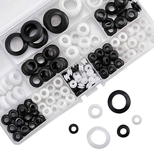 Litorange 8 Größen 180-teiliges Gummitüllen-Sortiment-Kit, ideal für Automobile, Motorräder, PC-Hardware/Klavierreparatur, elektronische Geräte, Motorräder und Elektroboxen