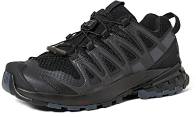 Salomon XA Pro 3D V8 Damen Trailrunning-Schuhe, Schwarz (Black/Phantom/Ebony), 38 2/3 EU