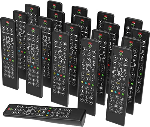 Mando a Distancia Slate (Pack de 20 Mando a Distancia) - Mando a Distancia Universal para hostelería - Totalmente Lavable - Negro