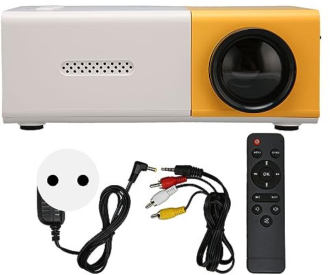 Projektor, Full HD 1080P Vedio-Projektor, Tragbarer Filmprojektor, Multimedia-Heimkino-Projektor, Kompatibel mit HDMI, USB, VGA, AV