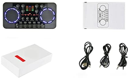 Gsrimgratoe V300 Pro Carte son Live Streaming Interface Audio 4.0 Compatible avec Bluetooth Mixer DJ Music Studio Karaoke