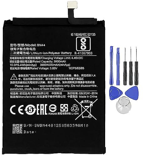 ELLENNE Batterie pour Xiaomi BN4A Redmi Note 7/7 Pro avec kit d'outils | Batterie pour Xiaomi BN4A Redmi Note 7/7 Pro 4000 mAh avec kit d'outils pour le démontage