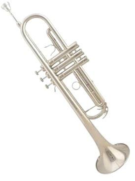 Trompete Professionelles Anfänger-Trompete-B-Fall-Goldlack-Trompetenposauneninstrument mit Trompetenmundstück (Color : Silver)