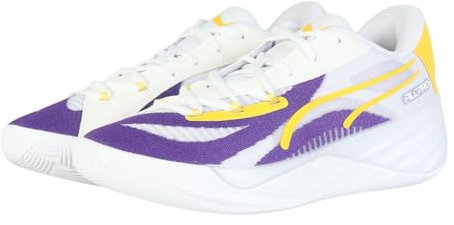 PUMA Erwachsene All-Pro Nitro™ LA Basketballschuhe 43, Team Violet Pelé Yellow Purple